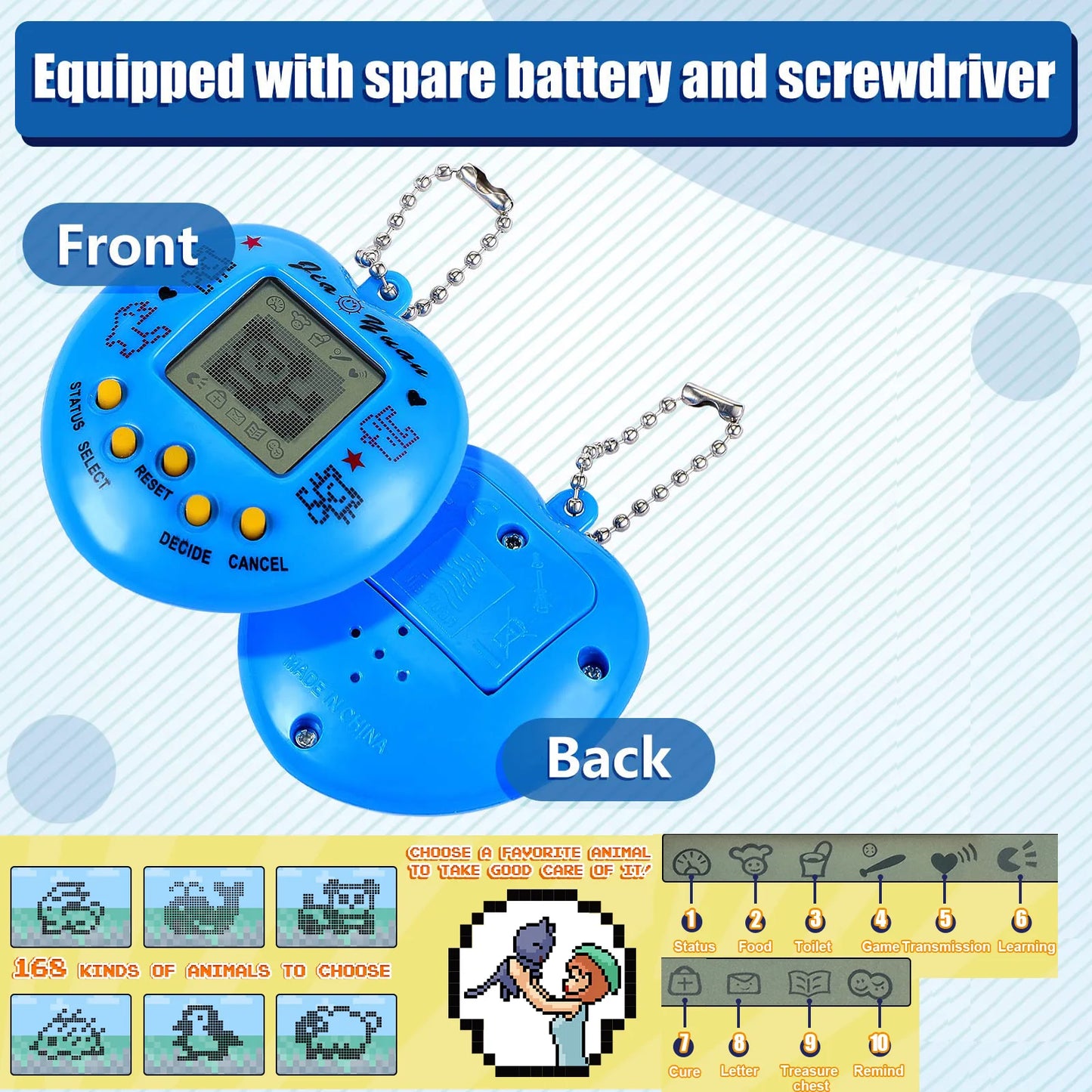 Electronic Pets Game Tamagotchi Nostalgic Toy in Russian Original German Spanish Polish Virtual Digital Pet Toys For Kids Pixel