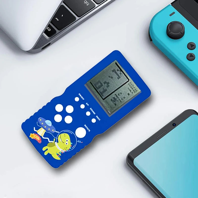 1Pcs Blue Retro Handheld Game Console Children Classic Nostalgic Game Machine Educational Toys Elderly Game Player